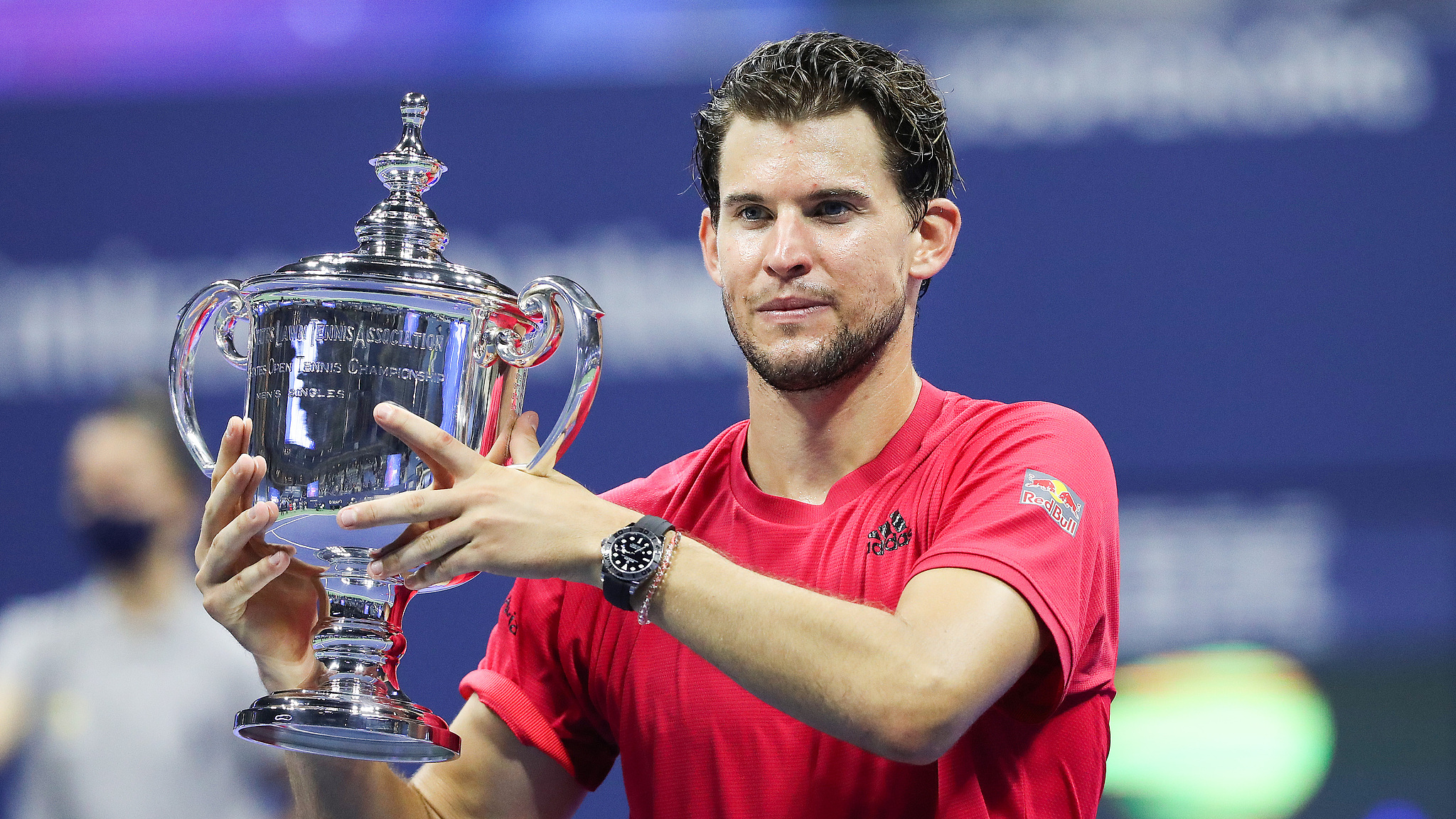 File photo of Dominic Thiem winning 2020 U.S. Open title. /CFP