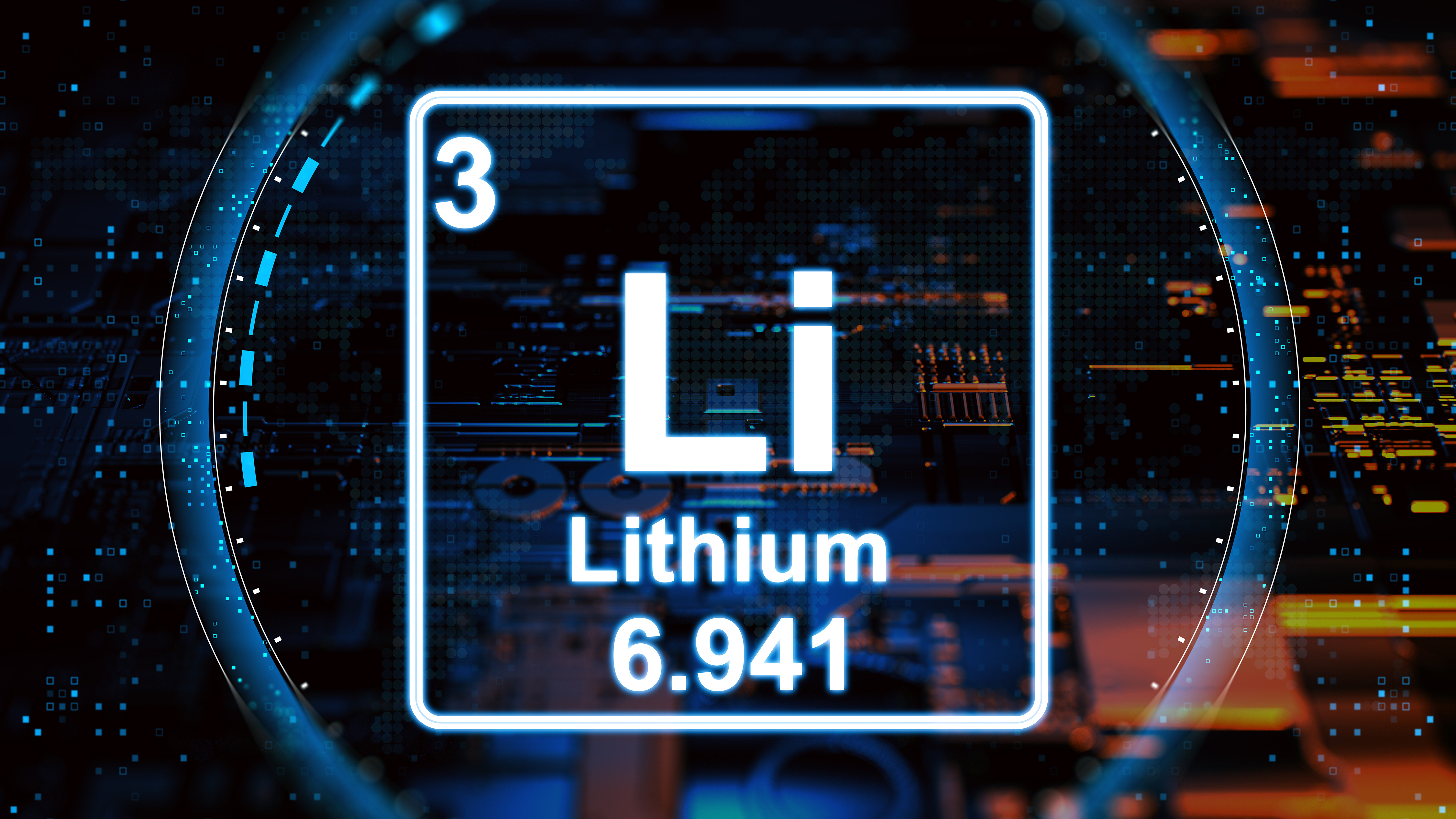 Lithium is an alkali metal with the atomic number 3 and an atomic mass of 6.941 g/mol. /CFP