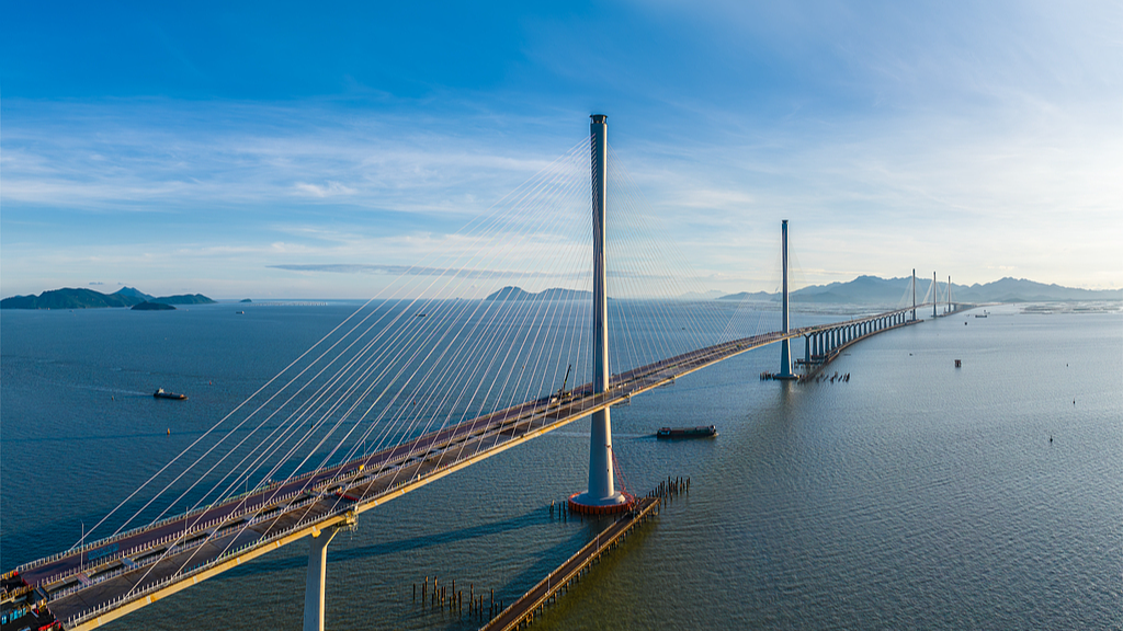 Part of the Hong Kong-Zhuhai-Macao Bridge in Zhuhai City, south China's Guangdong Province, September 1, 2024. /CFP