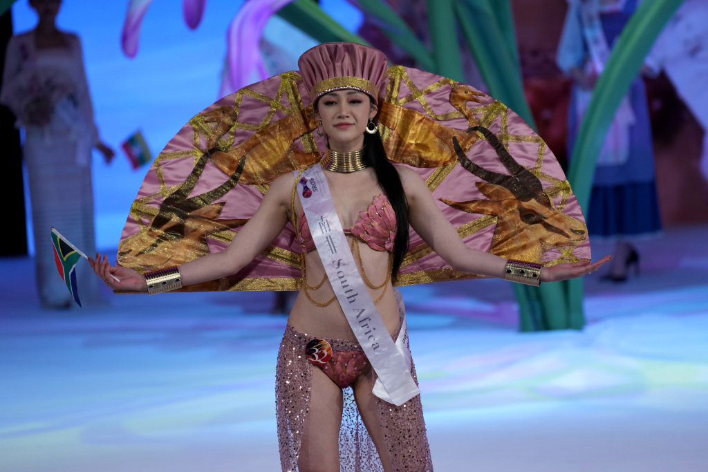 The World Finals of 2024 Silk Road Miss Tourism of the Globe are held in Zhangye, China's Gansu Province on October 23, 2024. / CFP