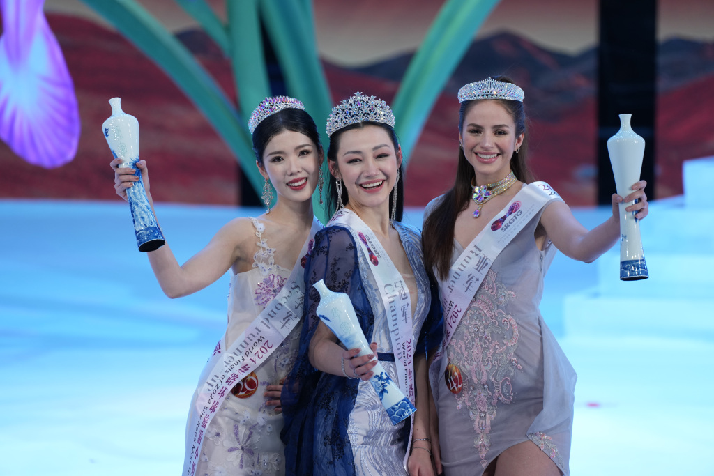 The World Finals of 2024 Silk Road Miss Tourism of the Globe are held in Zhangye, China's Gansu Province on October 23, 2024. / CFP