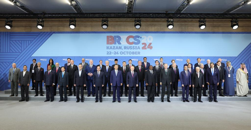 Leaders and representatives at the BRICS Plus leaders' dialogue in Kazan, Russia, October 24, 2024. /Xinhua