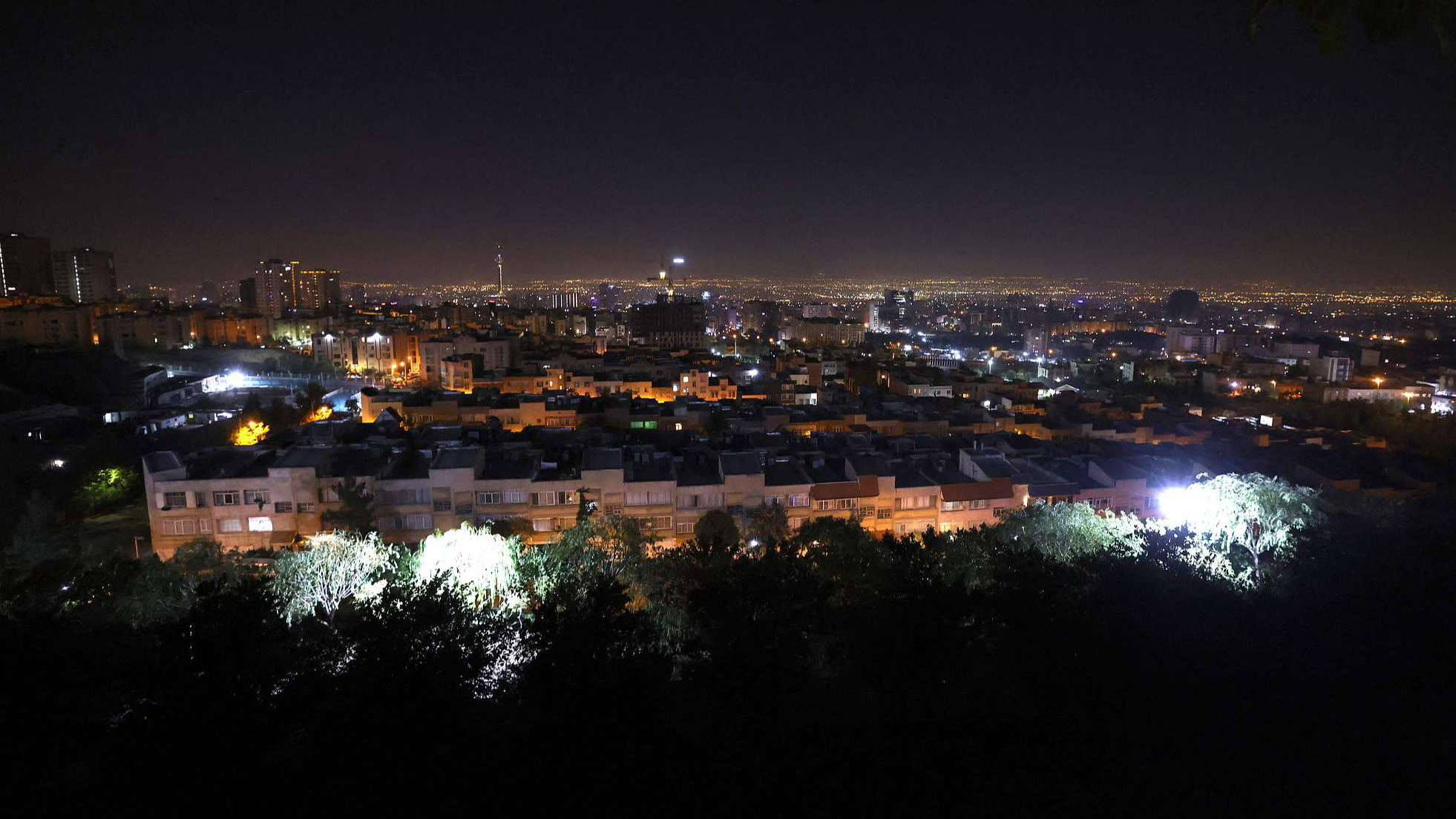 A general view of Tehran after several explosions were heard in the city, Tehran, Iran, October 26, 2024. /CFP