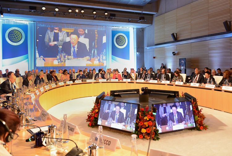 Vice Minister of Finance Liao Min at the World Bank's 110th Meeting of the Development Committee, held in Washington DC on October 25. /China's Ministry of Finance