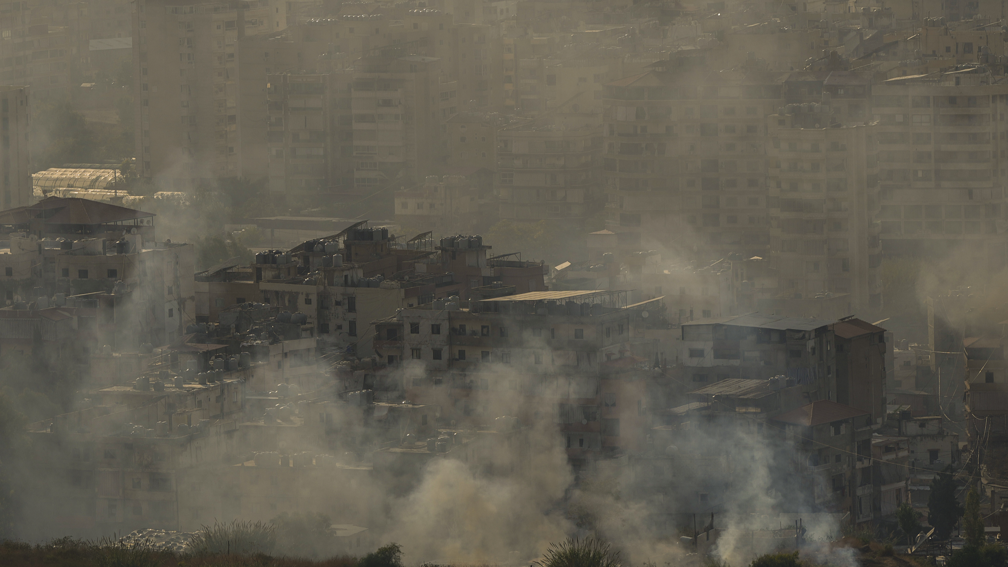 Smoke rises from the site of an Israeli air strike in Dahiyeh, Beirut, Lebanon, October 27, 2024. /CFP