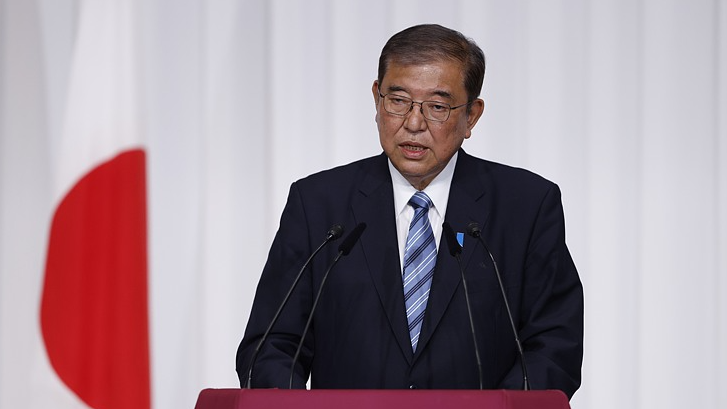 Shigeru Ishiba, Japan's prime minister and president of the Liberal Democratic Party (LDP), during a news conference at the party's headquarters in Tokyo, Japan, October 28, 2024. /CFP 