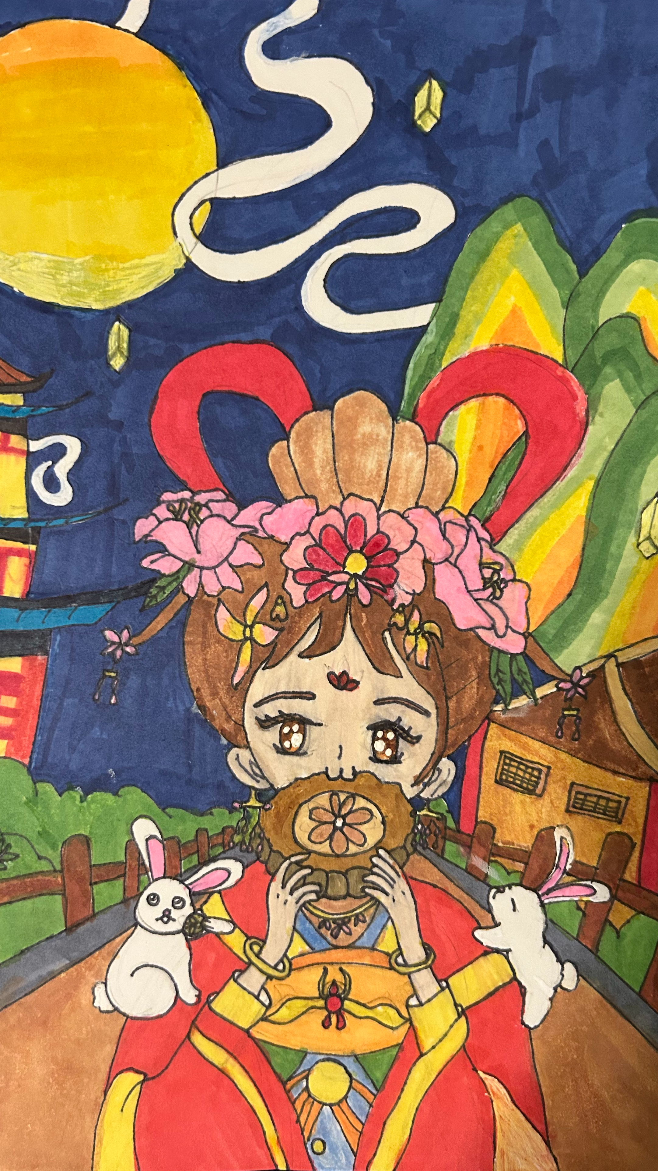 I Celebrated the Mid-Autumn Festival in China (Sky Lu, 8, US)