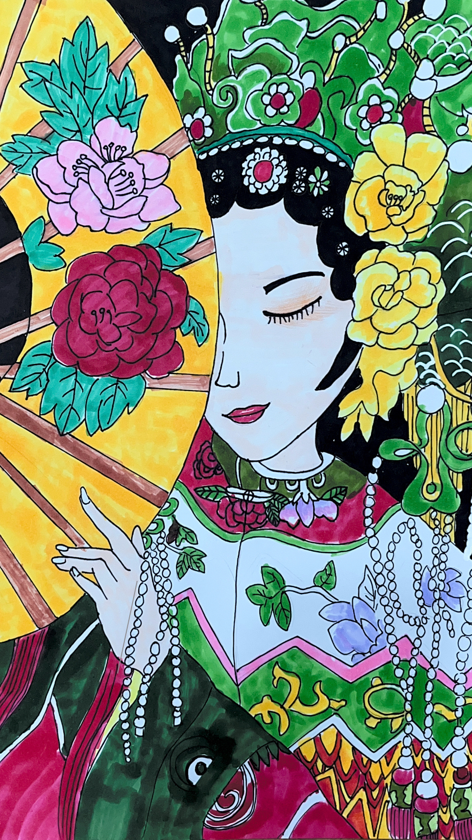 The Role of Huadan in Peking Opera (Li Zhimo, 8, China)