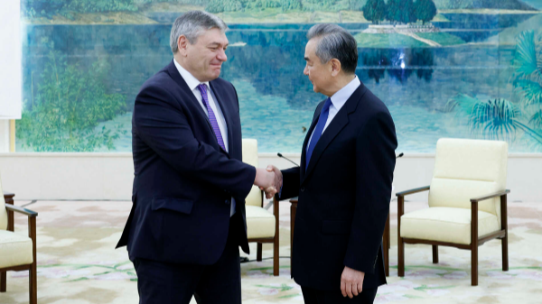 Chinese Foreign Minister Wang Yi (R), also a member of the Political Bureau of the Communist Party of China Central Committee, meets Russian Deputy Foreign Minister Andrei Rudenko in Beijing, China, October 30, 2024. /Chinese Foreign Ministry