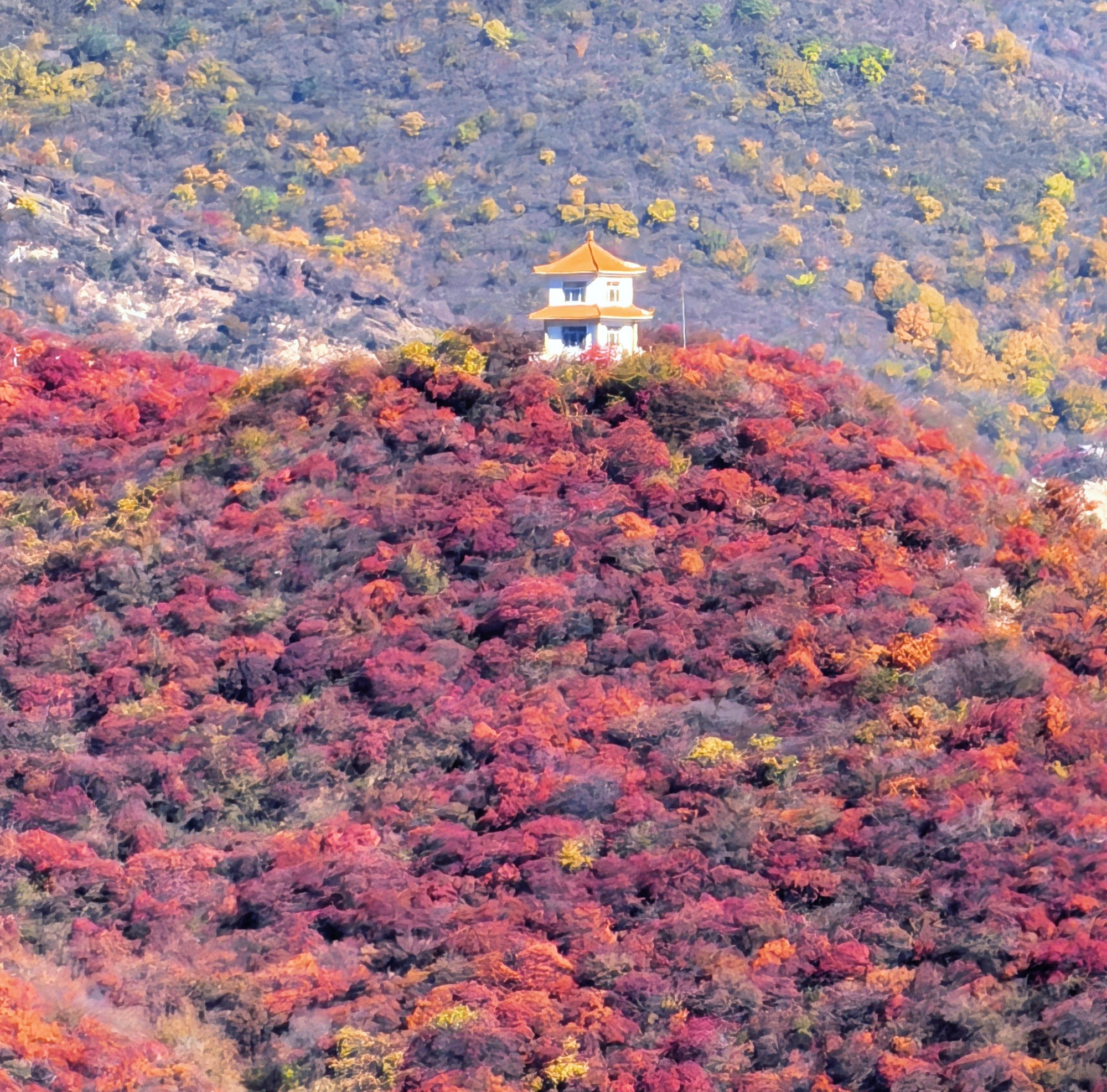 This photo taken on October 28, 2024 shows a view of the Pofengling scenic area in suburban Beijing, China's capital. /CGTN