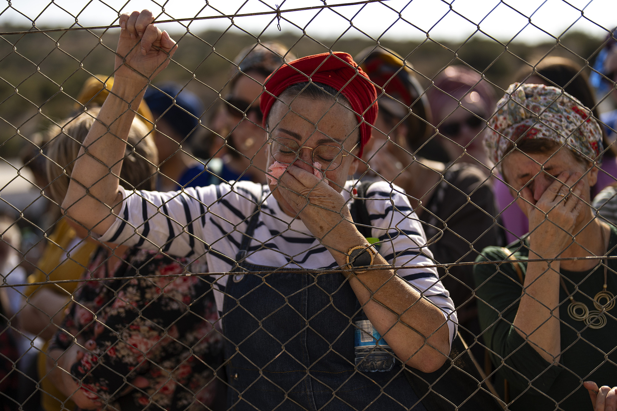 Relatives and friends at the funeral of Israeli reservist Yedidia Bloch, 31, at Mevo Horon settlement, West Bank, Wednesday, October 30, 2024. Bloch died on Tuesday after he was injured in Lebanon. /CFP