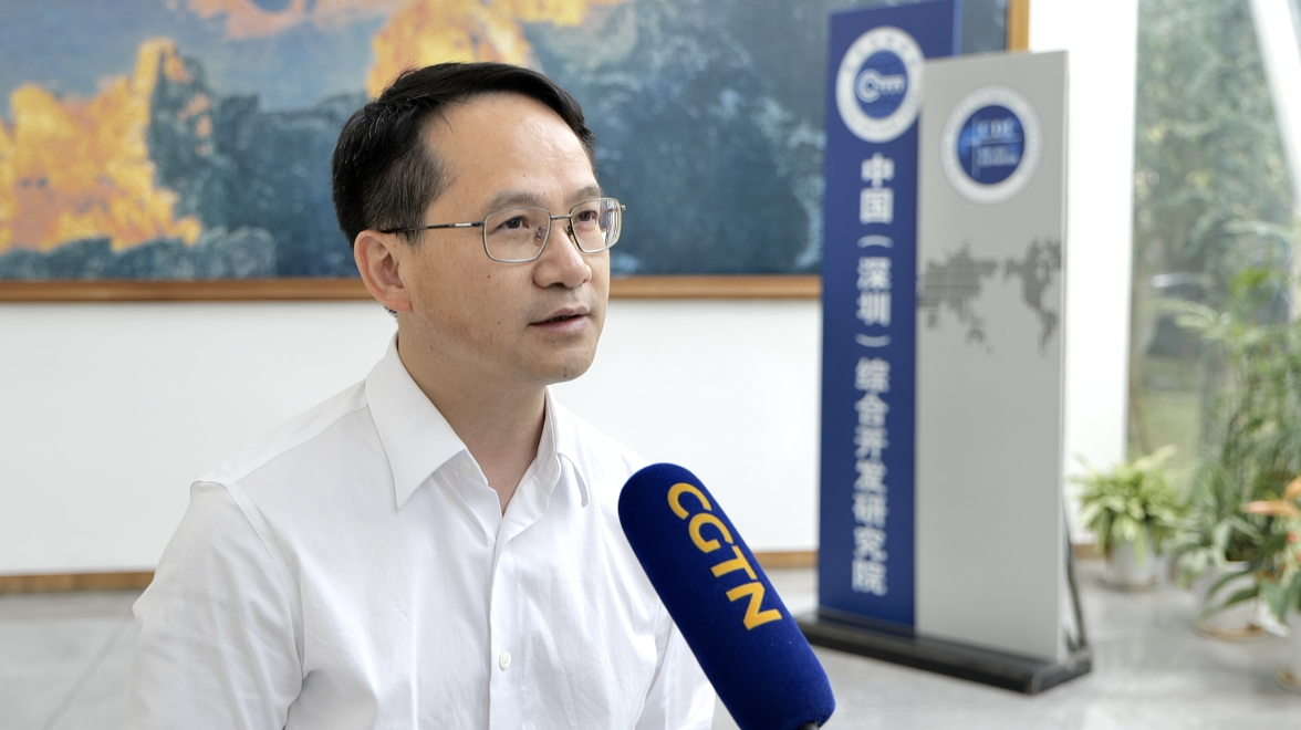 Cao Zhongxiong, assistant president of the China Development Institute and director of the Digital Strategy and Economic Research Center. /CGTN