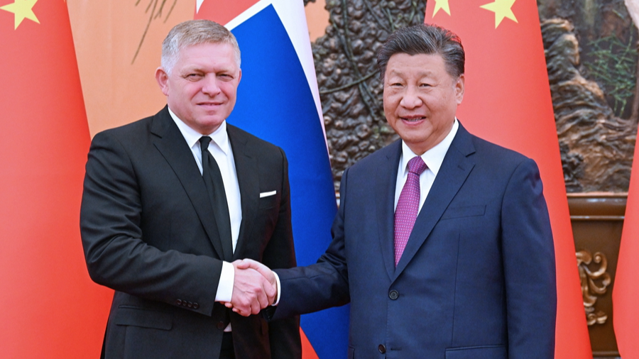 Chinese President Xi Jinping (R) meets with Slovak Prime Minister Robert Fico in Beijing, China, November 1, 2024. /Xinhua