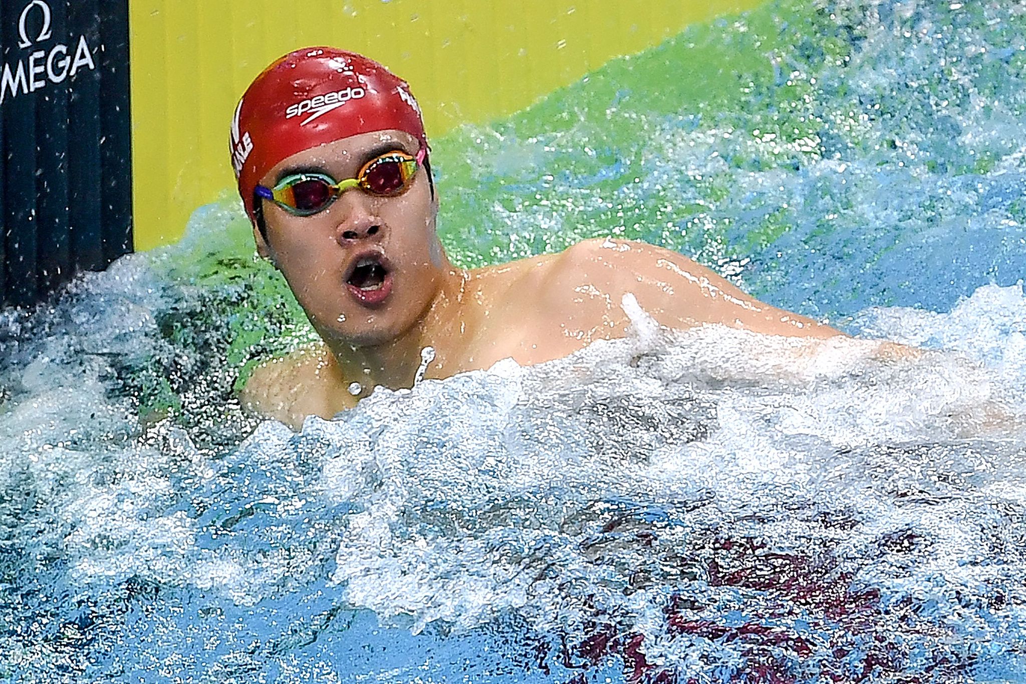 Pan Zhanle of China wins the men's 100-meter freestyle final at the World Aquatics Swimming World Cup in Singapore, November 1, 2024. /CFP