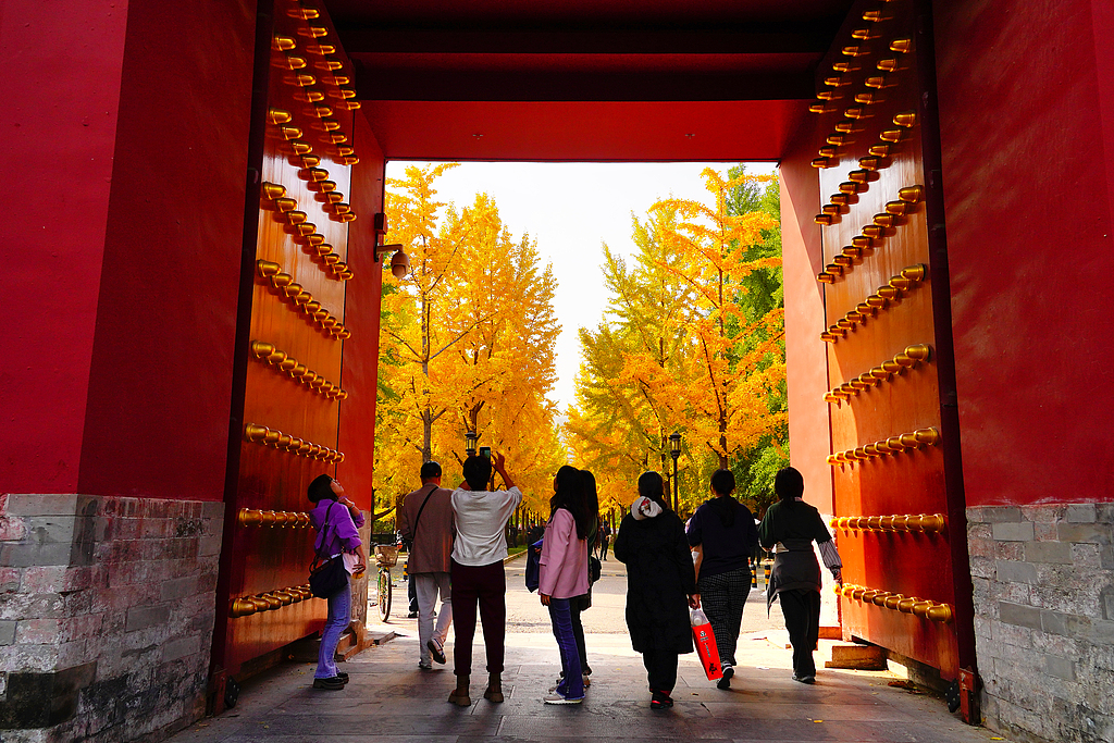 A photo taken on November 1, 2024 in Ditan Park, also known as Temple of the Earth, in Beijing. /CFP