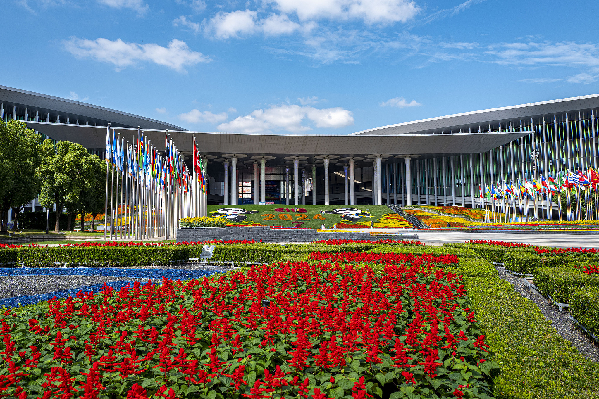 A view of the National Exhibition and Convention Center (Shanghai), the main venue for the upcoming seventh China International Import Expo (CIIE), in east China's Shanghai, October 29, 2024. /CFP