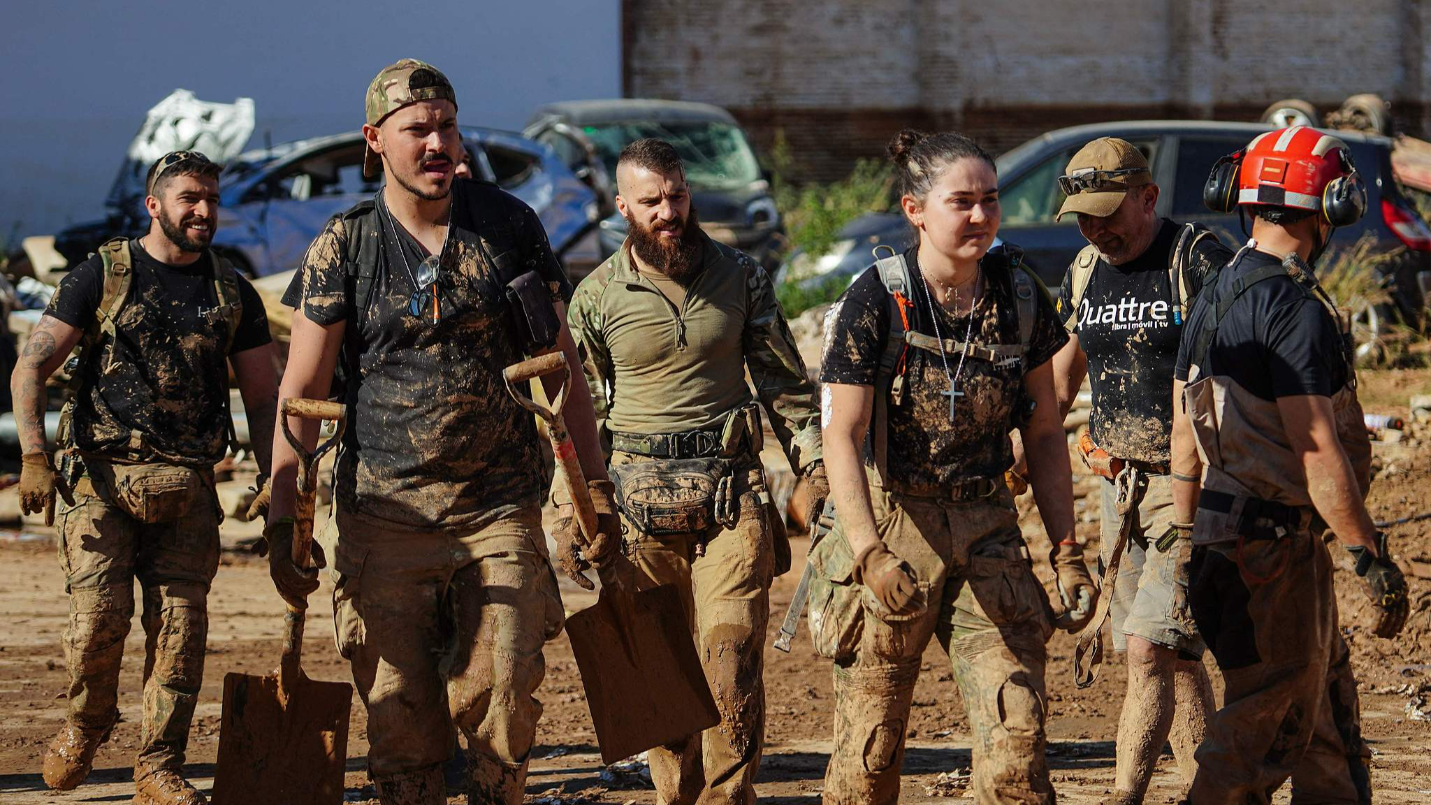 Members of Spain's military assist in clean-up efforts in Valencia, Spain, November 2, 2024. /CFP