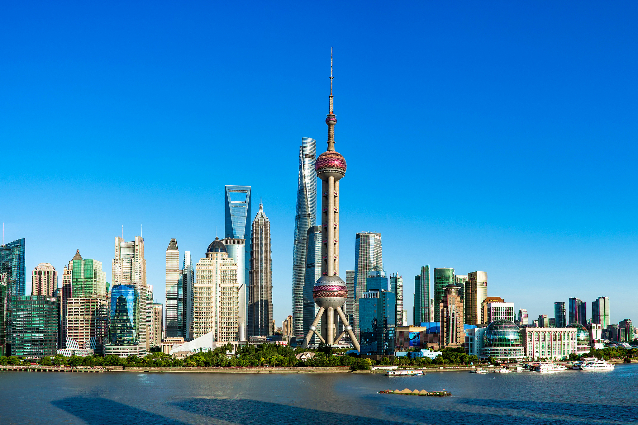 A view of the Lujiazui area of Pudong, east China's Shanghai, September 29, 2024. /CFP