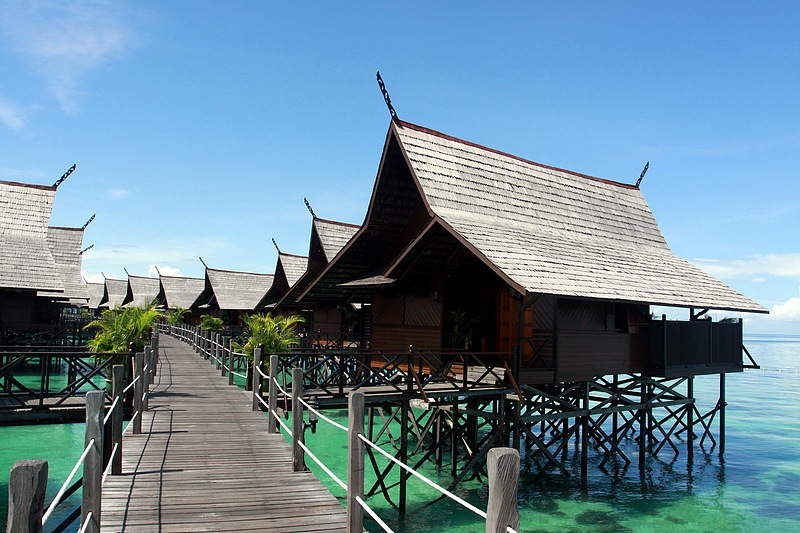 An undated photo of a resort in Semporna, Malaysia. /CFP