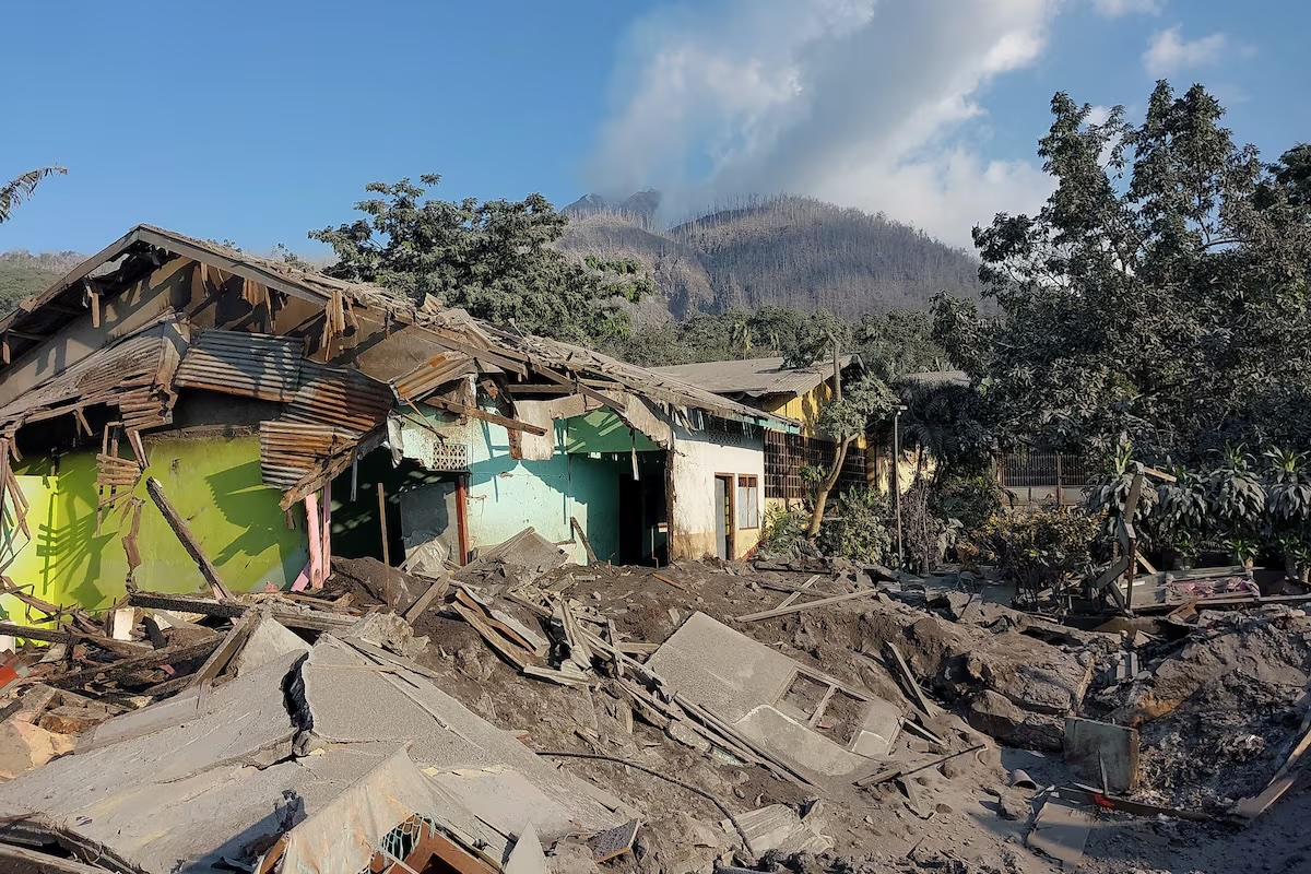 Damaged school buildings affected by the Mount Lewotobi Laki-Laki volcano eruption at Flores Timur, Indonesia, November 4, 2024. /Reuters