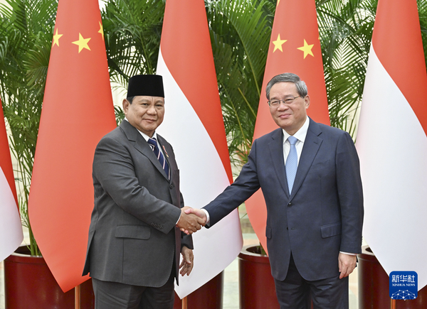 Chinese Premier Li Qiang met with Indonesian President Prabowo Subianto in Beijing, China, November 9, 2024. /Xinhua