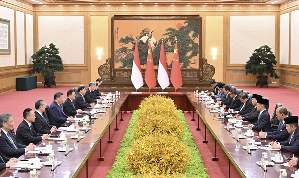 Chinese President Xi Jinping holds talks with Indonesian President Prabowo Subianto in Beijing, November 9, 2024. /Xinhua