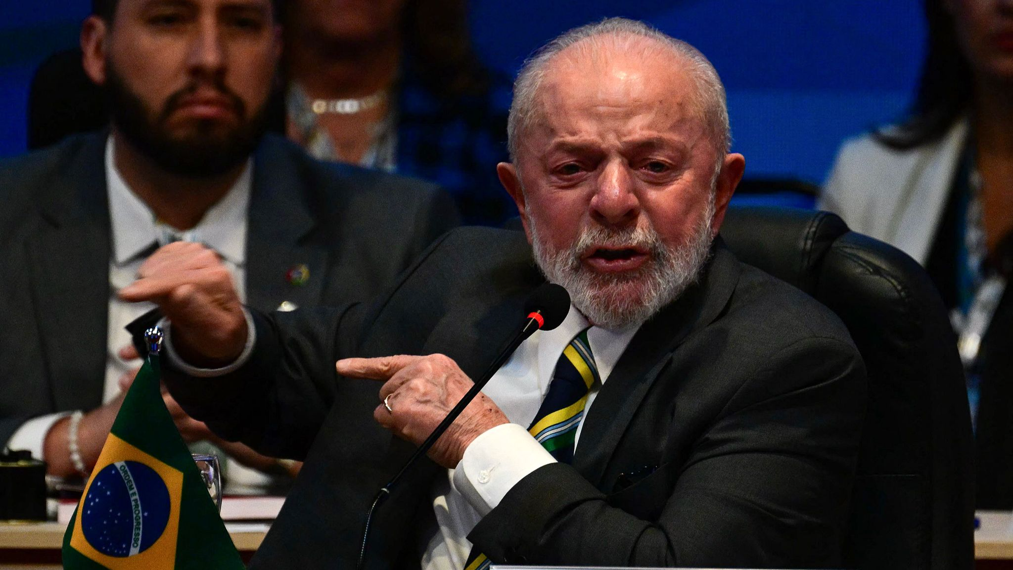 Brazilian President Luiz Inacio Lula da Silva speaks at the pre-launch of the Global Alliance Against Hunger and Poverty during the G20 Task Force Ministerial Meeting in Rio de Janeiro, Brazil, July 24, 2024. /CFP