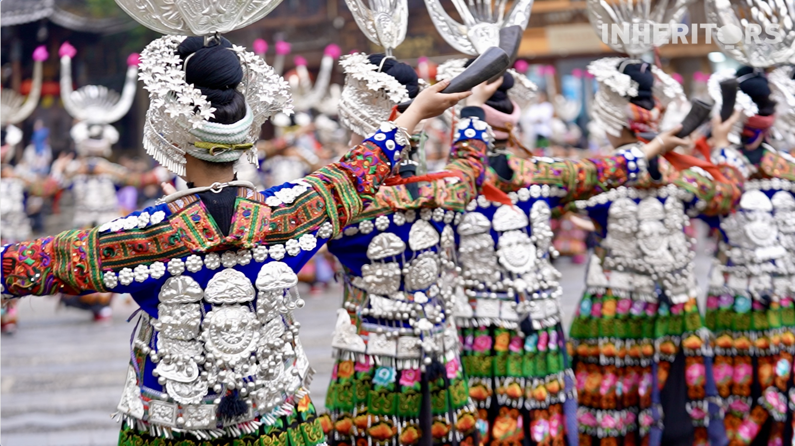 People of Miao ethnic group gather in southwest China's Guizhou Province. /CGTN