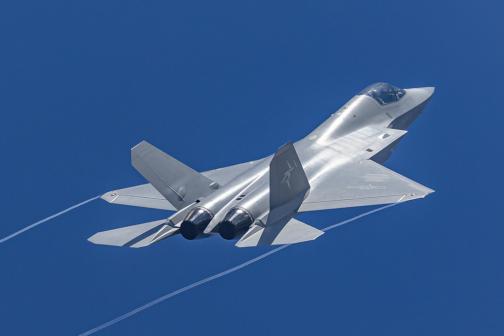 China's new stealth fighter J-35A appears in skies over Jinwan Airport in Zhuhai, Guangdong Province, south China, November 8, 2024. /CFP