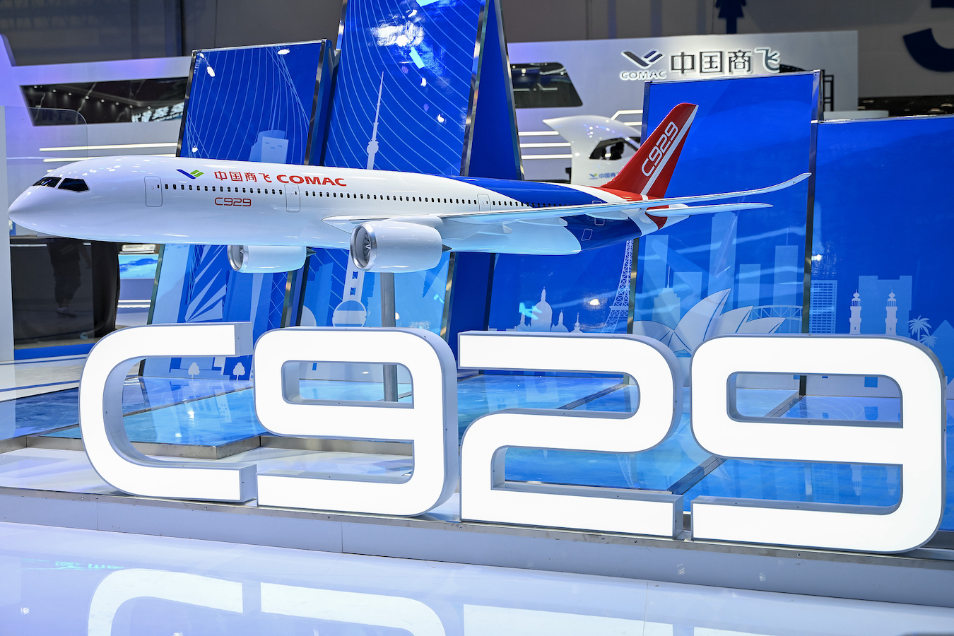 A model of the C929 at the 15th Airshow China in Zhuhai City, Guangdong Province, south China, November 10, 2024. /CFP