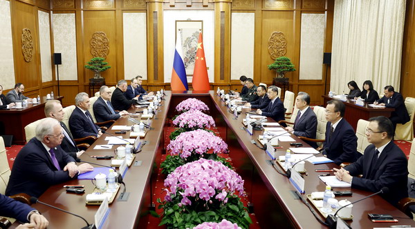 Member of the Political Bureau of the Communist Party of China Central Committee and Director of the Office of the Central Commission for Foreign Affairs Wang Yi and Secretary of the Russian Federation Security Council Sergei Shoigu jointly host the 19th round of the annual China-Russia strategic security consultation in Beijing, China, November 12, 2024. /Chinese Foreign Ministry