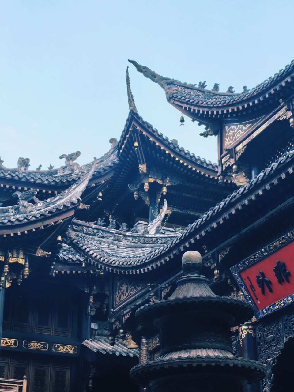 Luohan Temple is pictured in downtown Chongqing on November 2, 2024. /CGTN