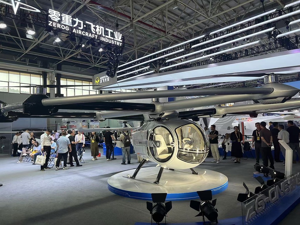 A photo taken on November 12, 2024 shows some of the latest technological advances in the low-altitude economy unveiled at the 15th China International Aviation and Aerospace Exhibition in Zhuhai, Guangdong Province. /CFP