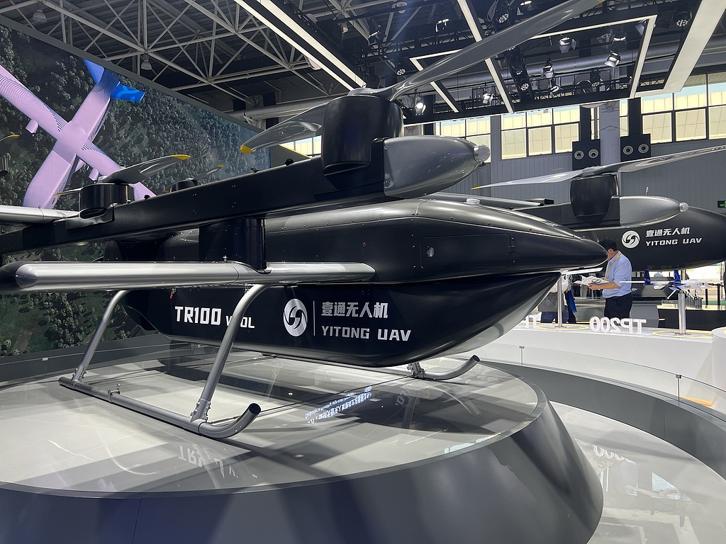 A photo taken on November 12, 2024 shows some of the latest technological advances in the low-altitude economy unveiled at the 15th China International Aviation and Aerospace Exhibition in Zhuhai, Guangdong Province. /CFP