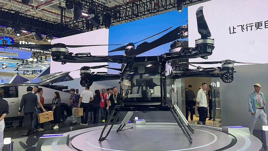 A photo taken on November 12, 2024 shows some of the latest technological advances in the low-altitude economy unveiled at the 15th China International Aviation and Aerospace Exhibition in Zhuhai, Guangdong Province. /CFP