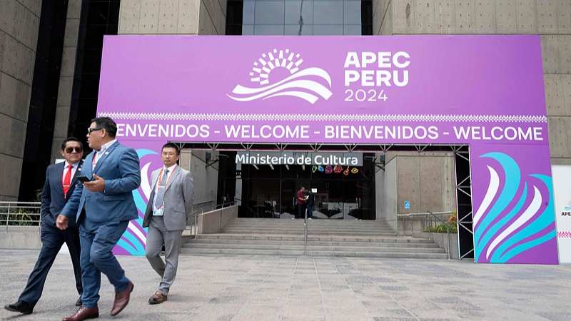 Local time on November 11, 2024, Lima, Peru, Lima Convention Center entrance. /CFP