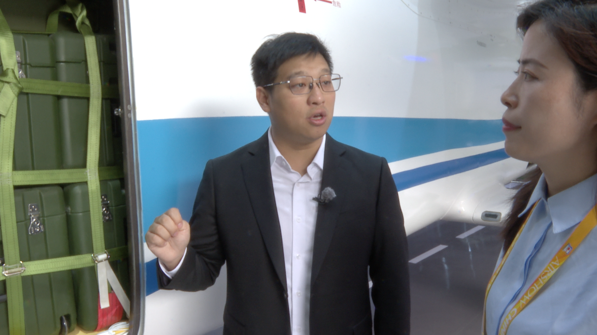 Sun Yanyang, general manager of Sichuan Tengden Commercial Aircraft, analyzed the challenges facing the future of transport aircraft, November 16, 2024. /CGTN