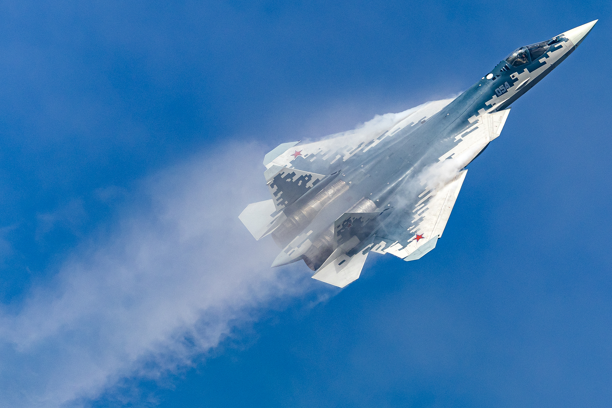 A Russian Su-57 fighter jet in the sky, November 16, 2024. /CFP