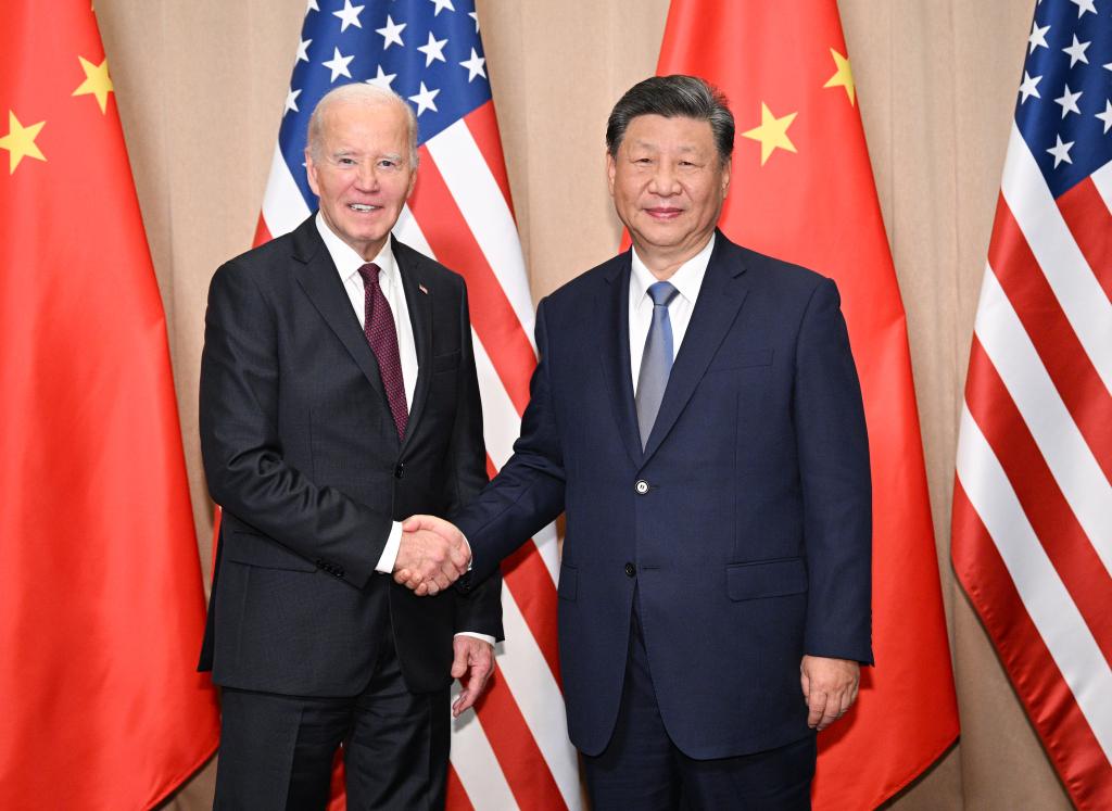 Chinese President Xi Jinping meets with U.S. President Joe Biden in Lima, Peru, November 16, 2024. /Xinhua