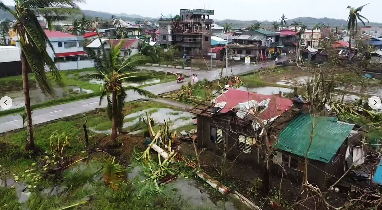 A view of the destroyed houses in Panganiban Town, Catanduanes Province, the Philippines, November 17, 2024. /CFP