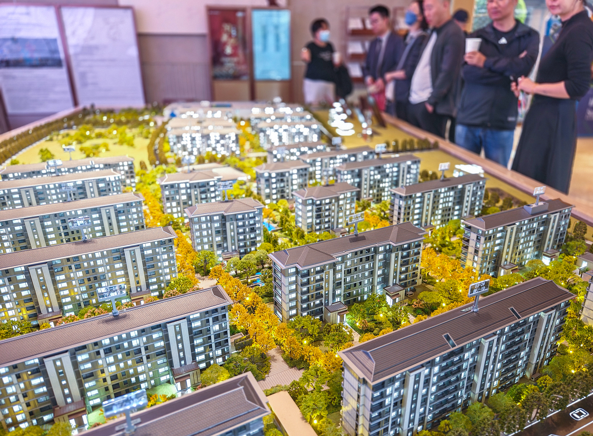 A view of a busy housing sales office in Beijing, October 5, 2024. /CFP