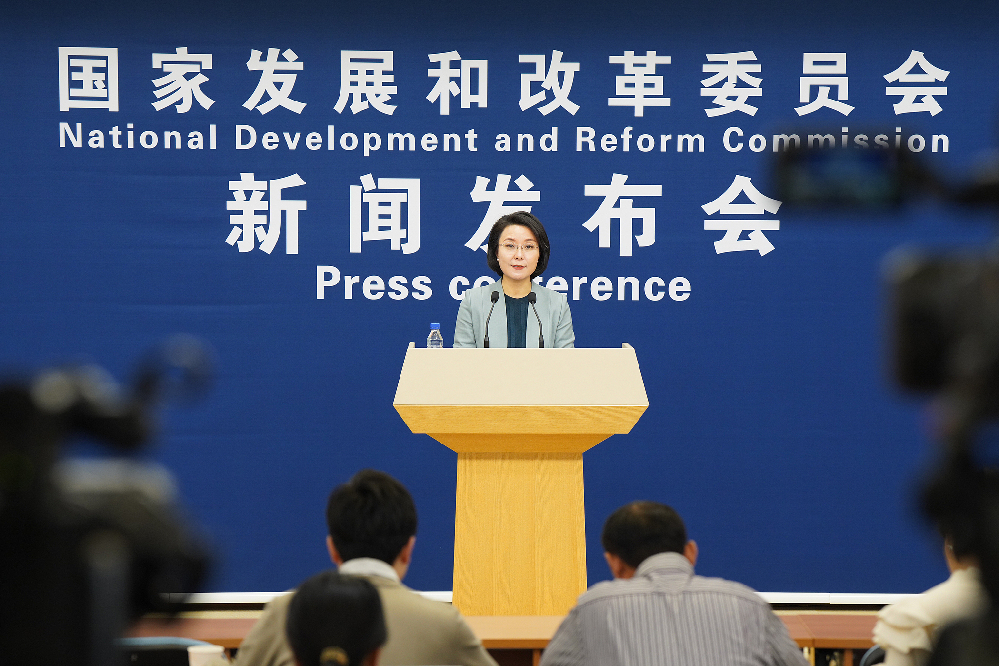 National Development and Reform Commission spokesperson Li Chao speaks at a press conference, November 19, 2024, Beijing, China. /CFP