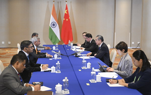 Chinese Foreign Minister Wang Yi holds talks with Indian External Affairs Minister Subrahmanyam Jaishankar in Rio de Janeiro, Brazil, November 18, 2024. /Chinese Foreign Ministry