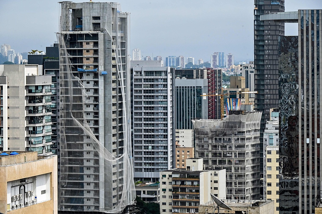 View of buildings under construction in the Pinheiros, Sao Paulo, Brazil, on September 5, 2023. /CFP