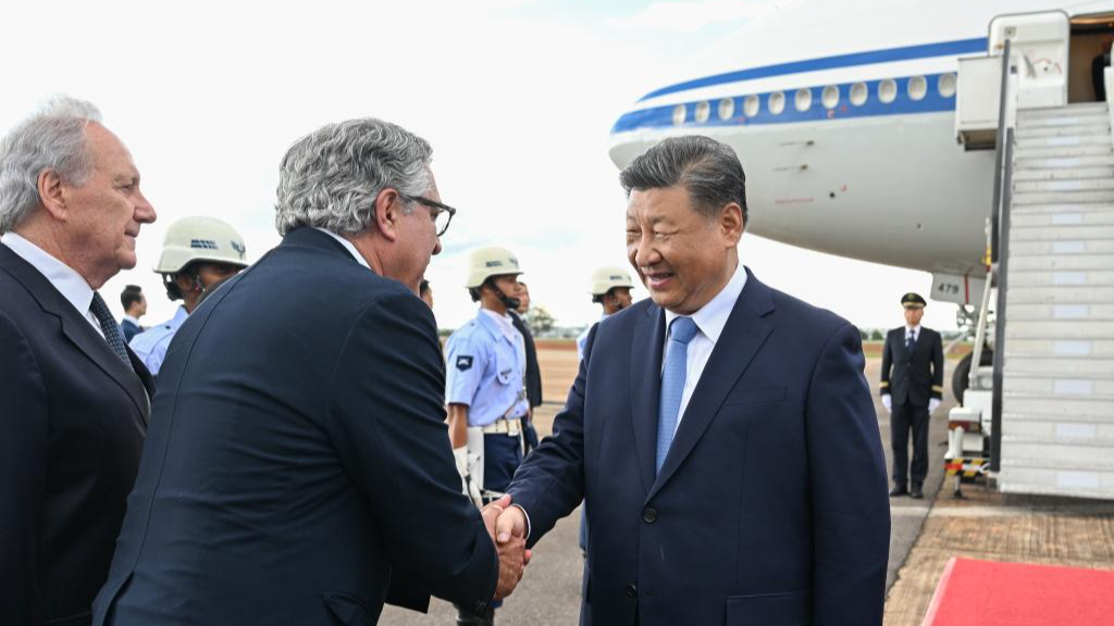 President Xi arrives in Brazil's Brasilia for state visit