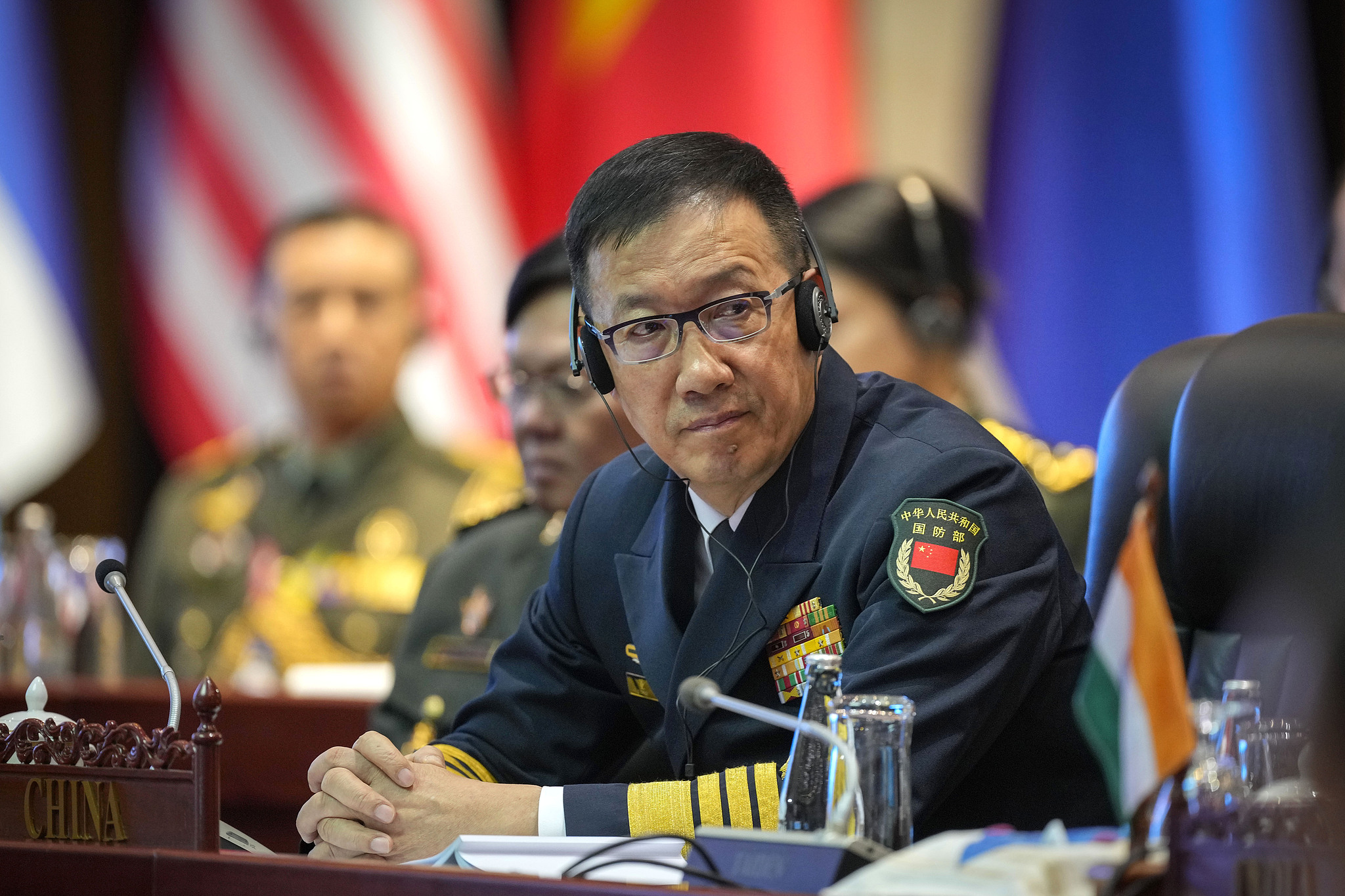 Chinese Defense Minister Dong Jun attends the 11th ASEAN Defense Ministers' Meeting Plus, November 21, 2024. /CFP