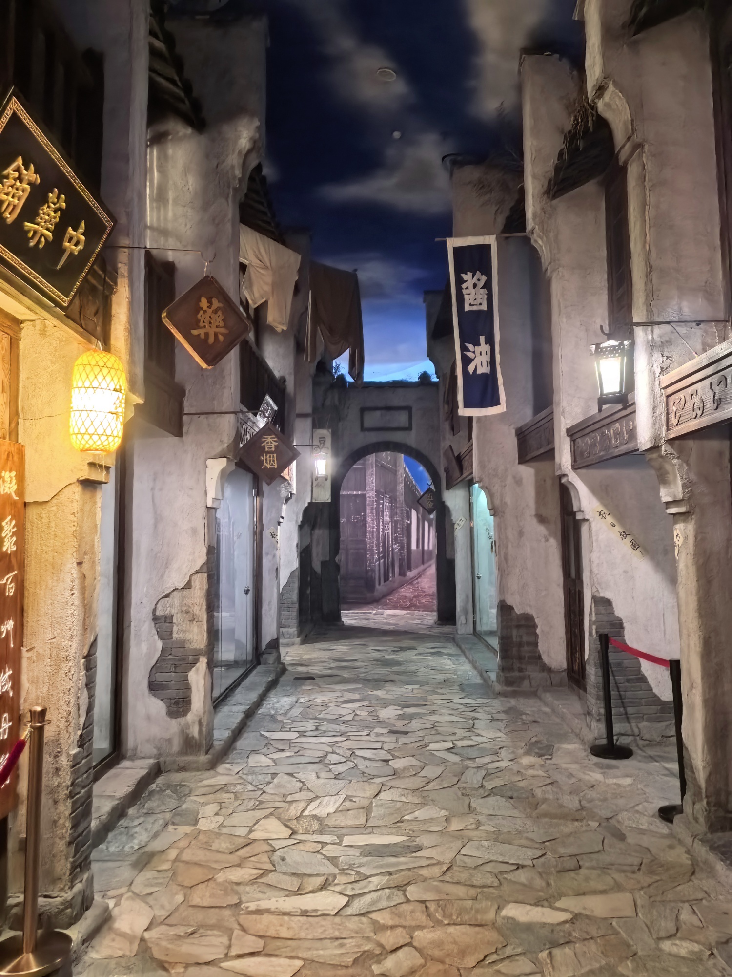 A film studio recreates an old Chinese street at the China National Film Museum in Beijing. /CGTN