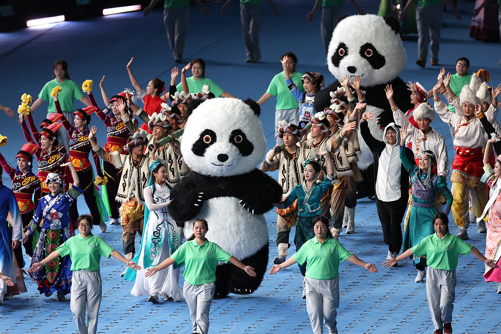 The opening ceremony of the 12th National Traditional Games of Ethnic Minorities is held in Sanya, south China's Hainan Province, on November 22, 2024. /CFP