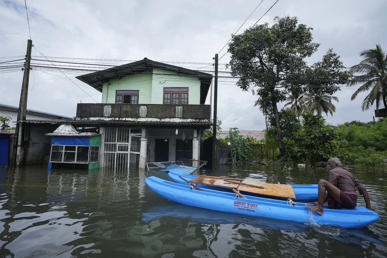 A flooded area in Colombo, Sri Lanka, October 14, 2024. /CFP