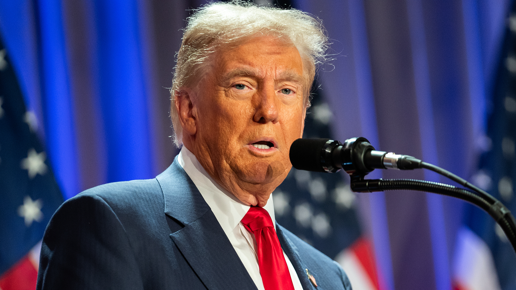 United States President-elect Donald Trump speaks during a meeting in Washington, D.C., U.S., November 13, 2024. /CFP